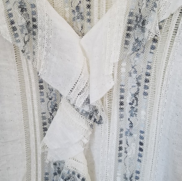ZARA size small NWOT sheer ruffle top - Picture 7 of 8